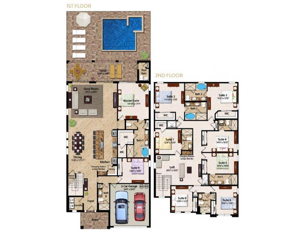 Holiday home Stylish Sleek 9 Bdrm With Full Kitchen At Encore Orlando